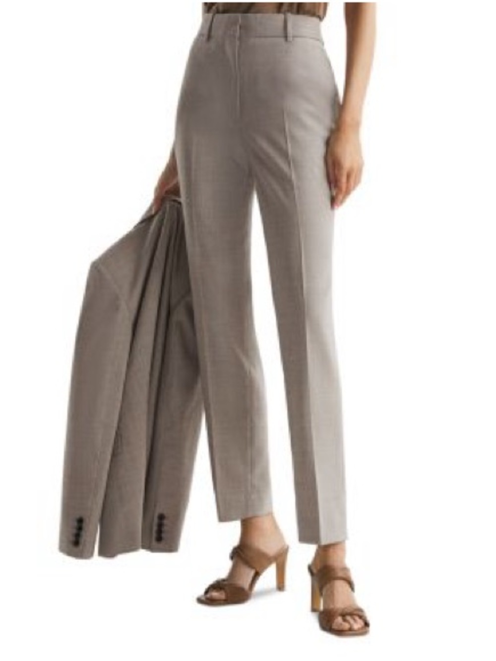 Reiss oatmeal Emily slim leg  Women's Dress Trousers nwt
